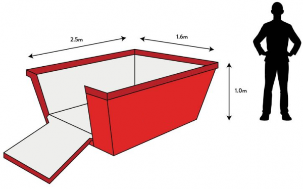 3 cubic metre skip