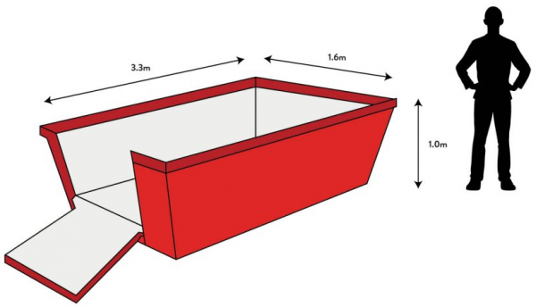 4 cubic metre skip bins